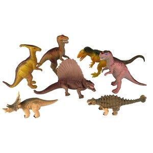 Mixed Lot of 7 Jurassic Dinosaurs Toys Action Dinosaur Figures PVC